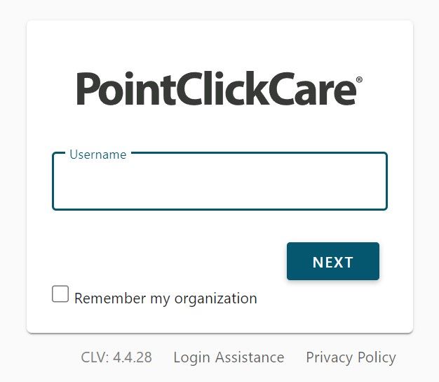 PointClickCare Login issue